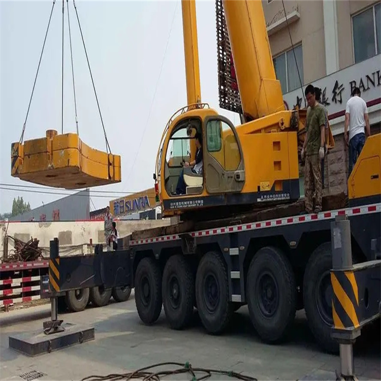 杭州滨江当地吊车出租|机器吊装|75吨|工厂搬迁服务